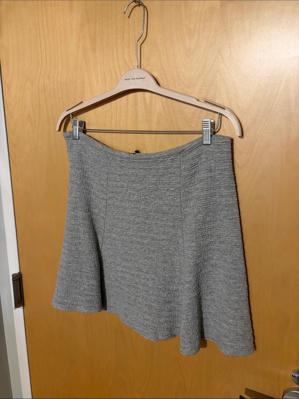 Anthropologie Maeve Gray Textured Skater Skirt